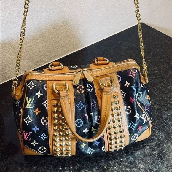 Louis Vuitton Black Multicolor Courtney PM - Picture 1 of 10